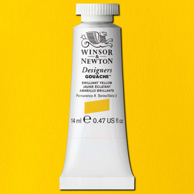 Winsor & Newton Designers Gouache  (0.47oz/14mL) Brilliant Yellow