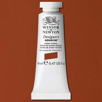 Winsor & Newton Designers Gouache  (0.47oz/14mL) Burnt Sienna
