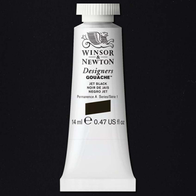Winsor & Newton Designers Gouache  (0.47oz/14mL) Jet Black