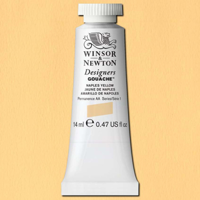 Winsor & Newton Designers Gouache  (0.47oz/14mL) Naples Yellow