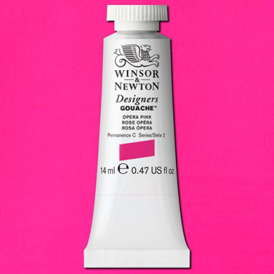 Winsor & Newton Designers Gouache  (0.47oz/14mL) Opera Pink
