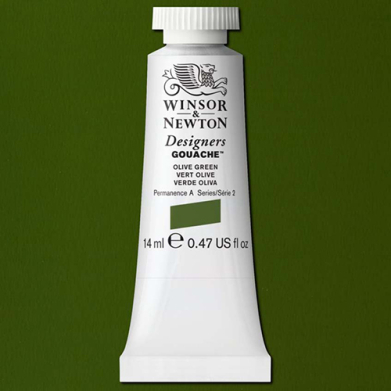 Winsor & Newton Designers Gouache  (0.47oz/14mL) Olive Green