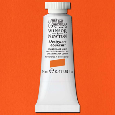 Winsor & Newton Designers Gouache  (0.47oz/14mL) Orange Lake Light