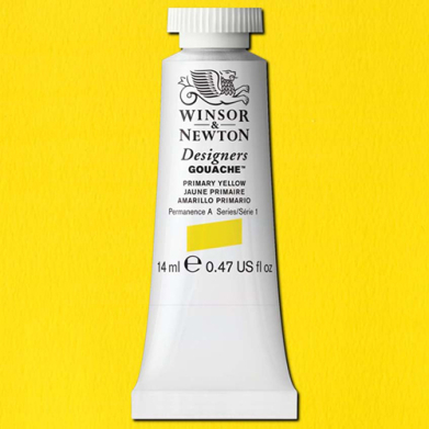 Winsor & Newton Designers Gouache  (0.47oz/14mL) Primary Yellow
