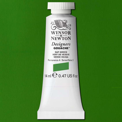 Winsor & Newton Designers Gouache  (0.47oz/14mL) Sap Green