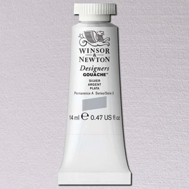 Winsor & Newton Designers Gouache  (0.47oz/14mL) Silver