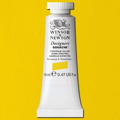 Winsor & Newton Designers Gouache  (0.47oz/14mL) Spectrum Yellow