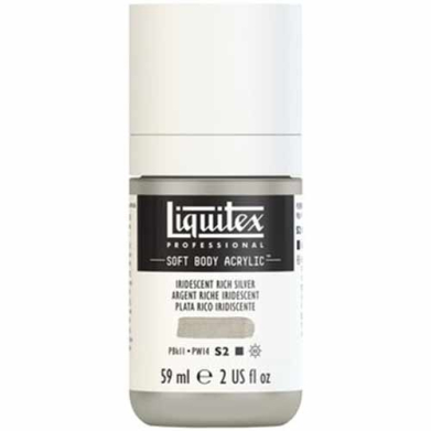 Liquitex Professional Soft Body Acrylic Paint - (2oz/59ml) Iridescent Rich Silver