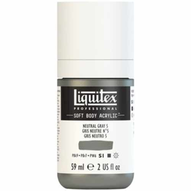 Liquitex Professional Soft Body Acrylic Paint - (2oz/59ml) Neutral Gray 5
