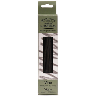 Winsor & Newton Artists' Vine Charcoal Sticks - (12 Pack) Medium