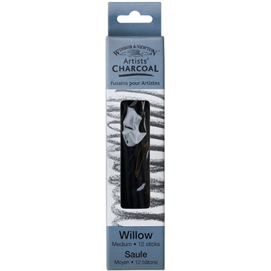 Winsor & Newton Artists' Willow Charcoal Sticks - (12 Pack) Medium
