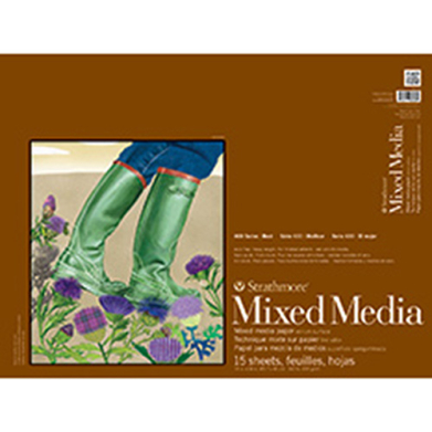 Strathmore 400 Series Mixed Media Pad ( 462 ) 18" x 24" - (15 sheets, 140lb) Glue Bound