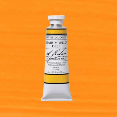 M. Graham & Co. Oil Paint - (1.25oz/37ml) Cadmium Yellow Deep