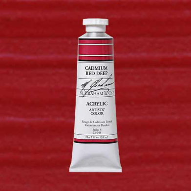M. Graham & Co. Acrylic Paint - (2oz/60ml) Cadmium Red Deep