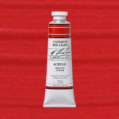 M. Graham & Co. Acrylic Paint - (2oz/60ml) Cadmium Red Light