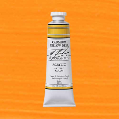 M. Graham & Co. Acrylic Paint - (2oz/60ml) Cadmium Yellow Deep