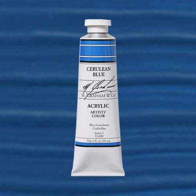 M. Graham & Co. Acrylic Paint - (2oz/60ml) Cerulean Blue