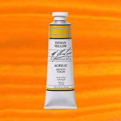 M. Graham & Co. Acrylic Paint - (2oz/60ml) Indian Yellow