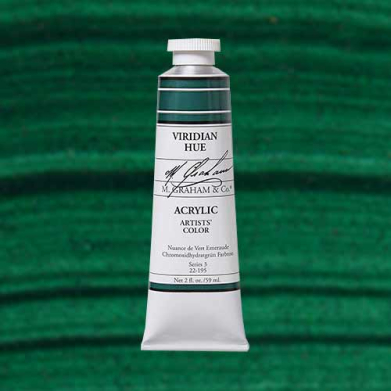 M. Graham & Co. Acrylic Paint - (2oz/60ml) Viridian Hue