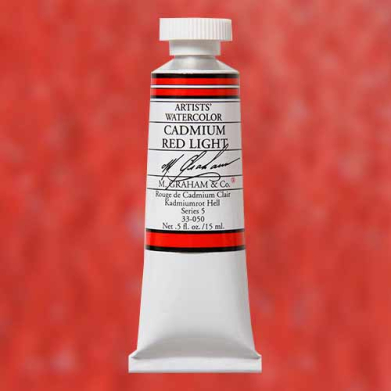 M. Graham & Co. Watercolor Paint  (0.5oz/15ml) Cadmium Red Light