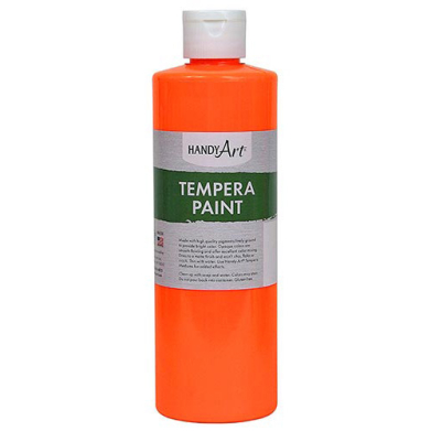 Handy Art Tempera Paint - (16oz/473ml) Fluorescent Orange