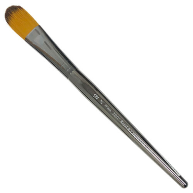 Royal Langnickel Zen Brush for All Media - Short Handle, Oval Wash 3/4"