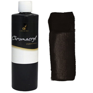 Chromacryl Acrylic Paint - (16oz/473ml) Black