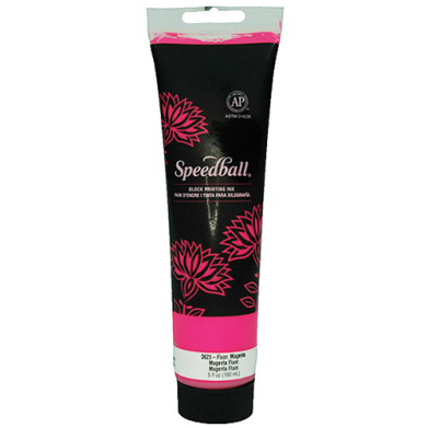Speedball Block Printing Ink - (5oz/150ml) Fluorescent Magenta