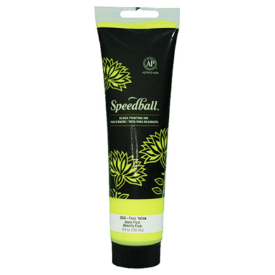 Speedball Block Printing Ink - (5oz/150ml) Fluorescent Yellow