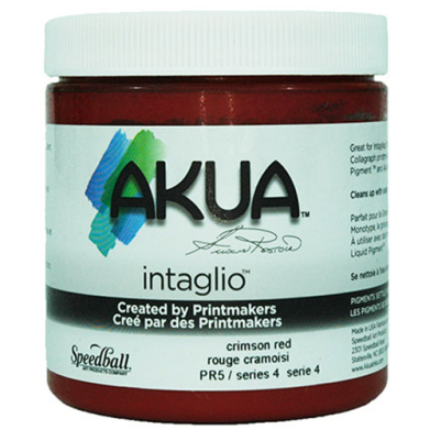 Speedball Akua Intaglio Printmaking Ink - (8oz/237ml) Crimson Red