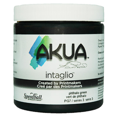 Speedball Akua Intaglio Printmaking Ink - (8oz/237ml) Phthalo Green