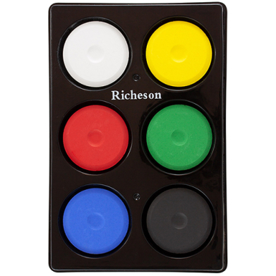 Richeson Small Tempera Cake Set - (6 Colors) Basic Colors