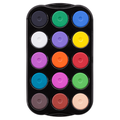 Richeson Small Tempera Cake Set - (15 Colors) Basic Colors