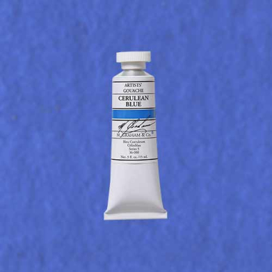 M. Graham & Co. Gouache Paint  (0.5oz/15ml) Cerulean Blue