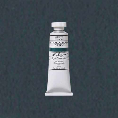 M. Graham & Co. Gouache Paint  (0.5oz/15ml) Phthalocyanine Green