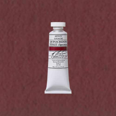 M. Graham & Co. Gouache Paint  (0.5oz/15ml) Quinacridone Violet