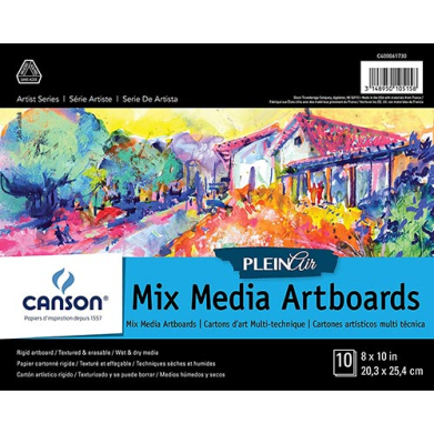 Canson Plein Air Mix Media Artboard Pad 8" x 10" - (10 Sheets)