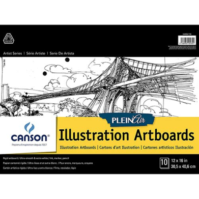 Canson Plein Air Illustration Artboard Pad 12" x 16" - (10 Sheets)