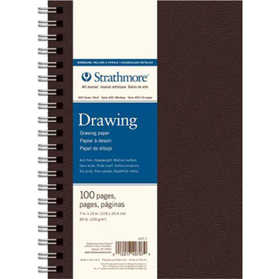Strathmore 400 Series Black Drawing Journal (470) 7" x 10" - (100 sheets, 60lb)