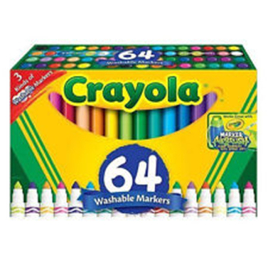 Crayola Washable Broad Line Markers Variety Pack - (64 Pack) Assorted Colors