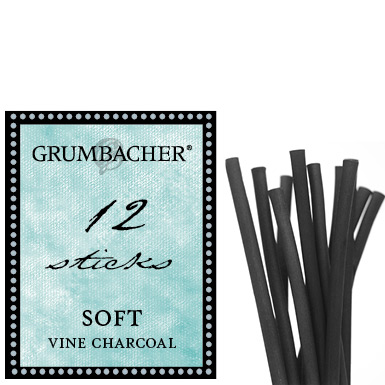 Grumbacher Vine Charcoal Sticks - (12 Pack) Soft