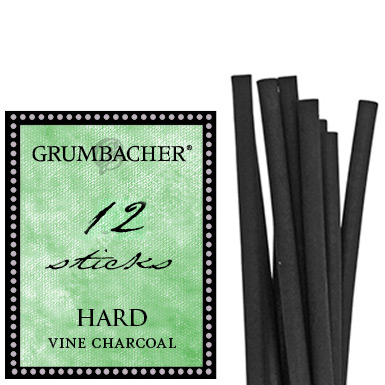 Grumbacher Vine Charcoal Sticks - (12 Pack) Hard