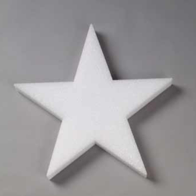 FloraCraft Styrofoam Star 4" x .5" (12 count)