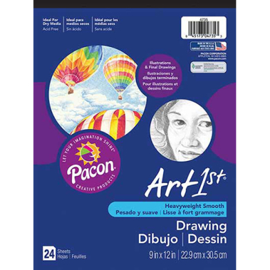 PaconPacon Art1st Heavyweight Drawing Pad Tape Bound 9" x 12" - 24 sheets