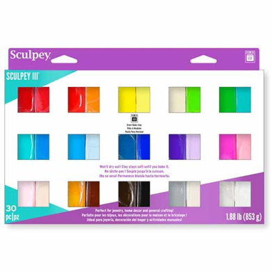 Sculpey III Oven-Bake Clay Multipack - (30 Count) Sampler Pack
