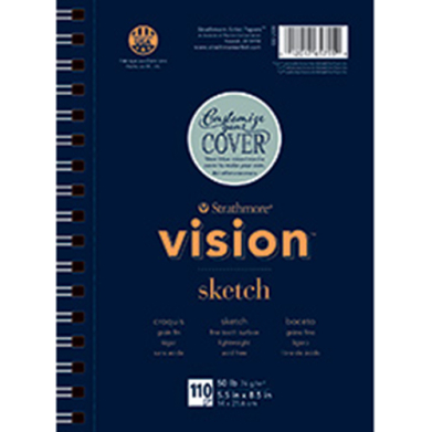 Strathmore Vision Sketch Pad  (657) 5.5" x 8.5" - (110 sheets, 50lb) Wire Bound