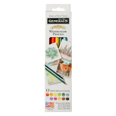 General's Kimberly Watercolor Pencil Set - (12 Pack)