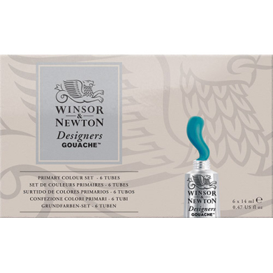 Winsor & Newton Designers Gouache Set - (6 Pack) Primary Colors  0690174