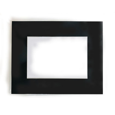 Crescent 8" x 10" Smooth Black Pre-Cut Matboard (4.5" x 6.5" opening)