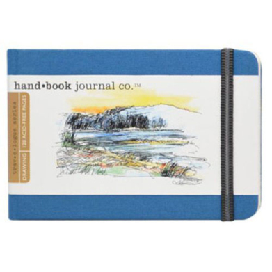 Global Art Travelogue Drawing Hand Book - Landscape (3.5" x 5.5") Ultramarine Blue